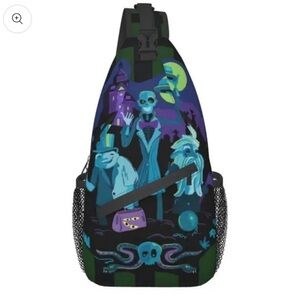 Haunted Mansion Themed Sling Bag - Black and Green